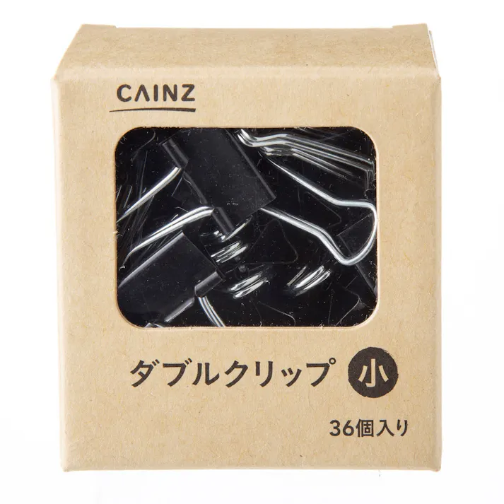カインズ ダブルクリップ 小 黒 36個入