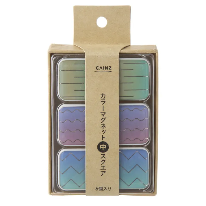 カラーマグネット 中 スクエアゴールド 6個