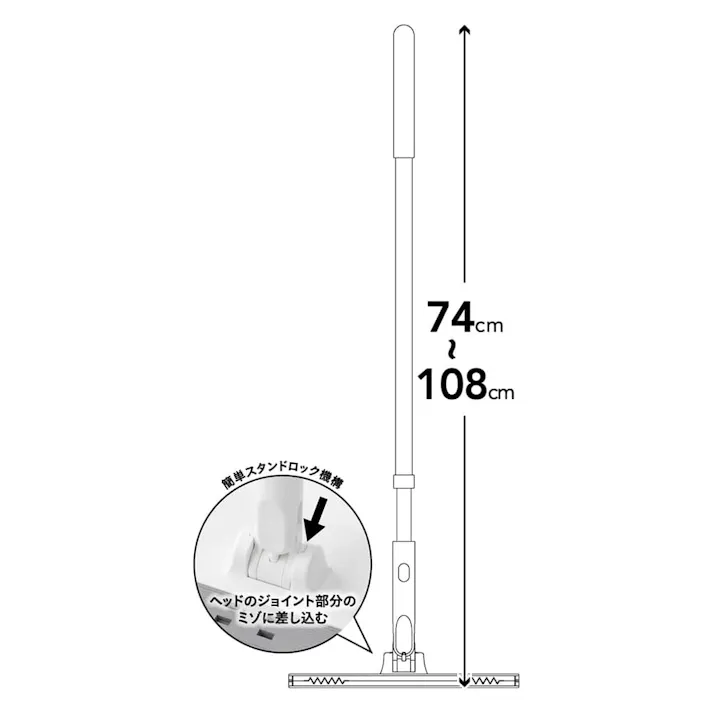 立つフローリングワイパー ホワイト