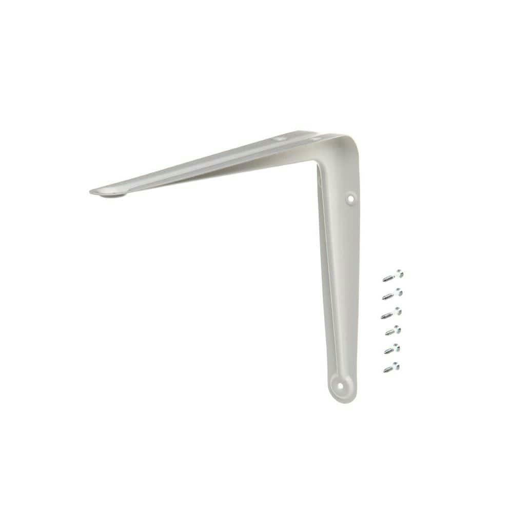 カインズ L型棚受 白 ザラザラ 200×250mm 1本 | ねじ・くぎ・針金