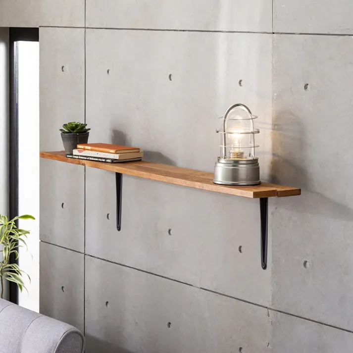 カインズ L型棚受 黒 マット 200×250mm 1本