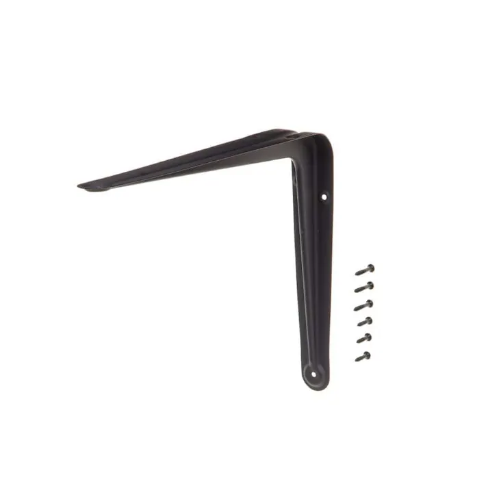 カインズ L型棚受 黒 マット 200×250mm 1本