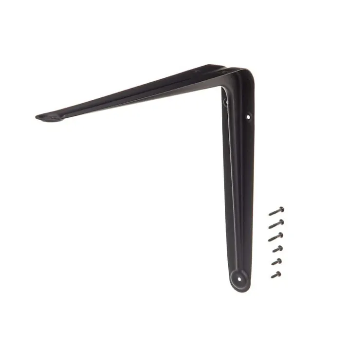 カインズ L型棚受 黒 マット 250×300mm 1本