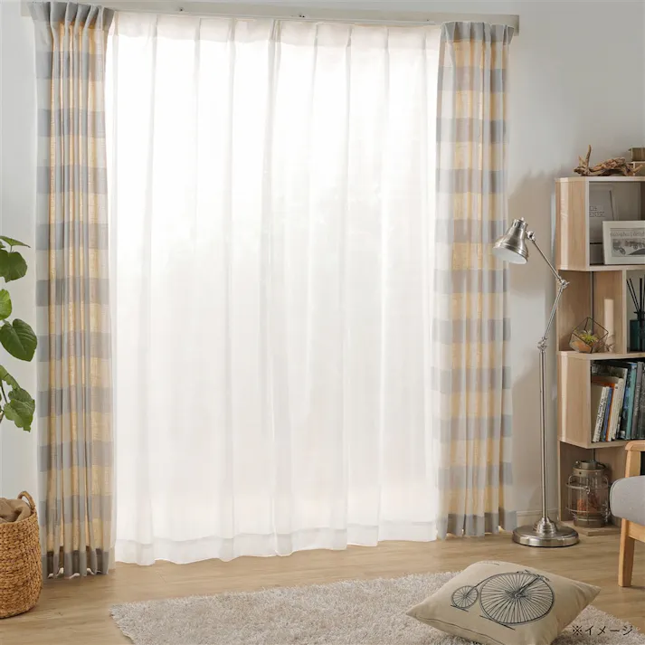 花粉キャッチ・ミラー ヴィーヴォ 100×108cm 2枚組 レースカーテン