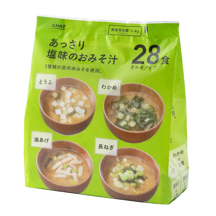 あっさり塩味のおみそ汁 28食