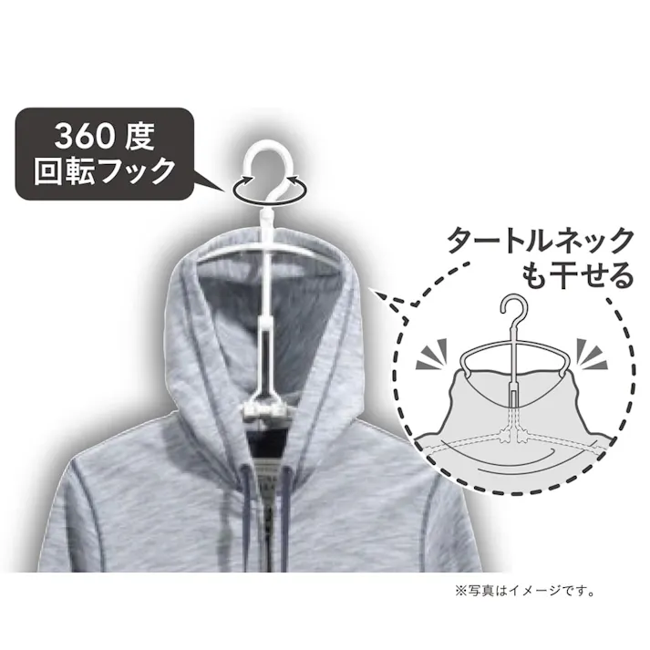パーカーが乾きやすいハンガー 2本組