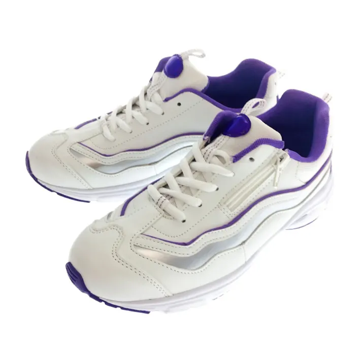 フィジカルウォーキングシューズ ホワイト/パープル 24cm