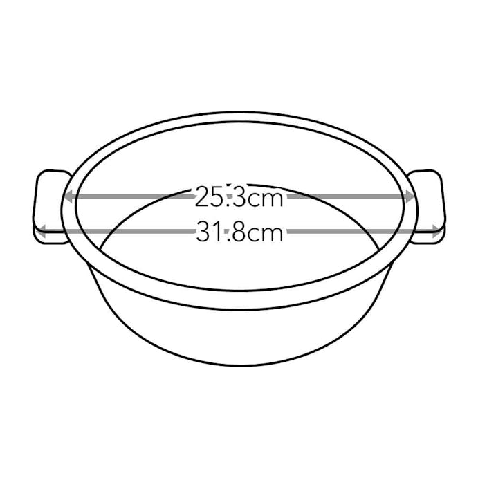 土鍋風アルミ鍋 22cm グレー(販売終了)