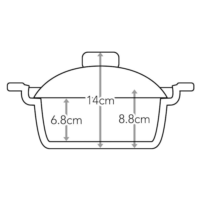 土鍋風アルミ鍋 25cm グレー(販売終了)