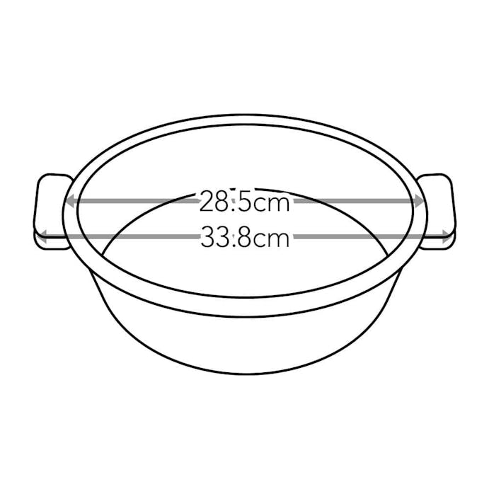 土鍋風アルミ鍋 25cm グレー(販売終了)