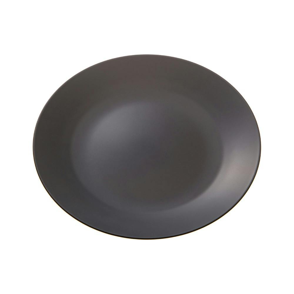 レンジで使えるHAJIKUDRY+ 丸皿21cm 黒茶色 プラスチック食器
