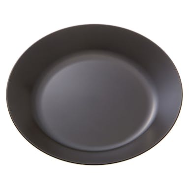 レンジで使えるHAJIKUDRY+ 丸皿25cm 黒茶色