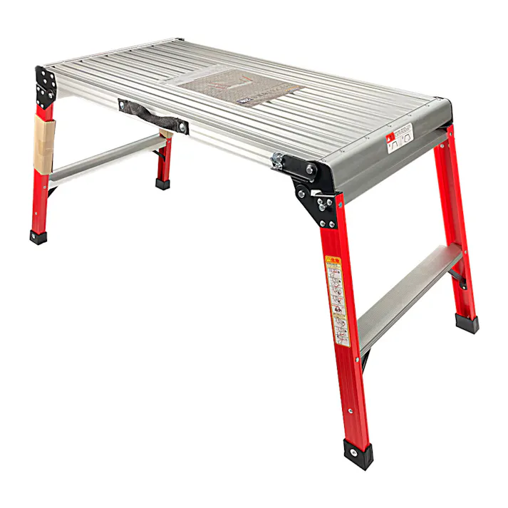 KUROCKER’S ワイドアルミ作業台 2段 レッド/ブラック