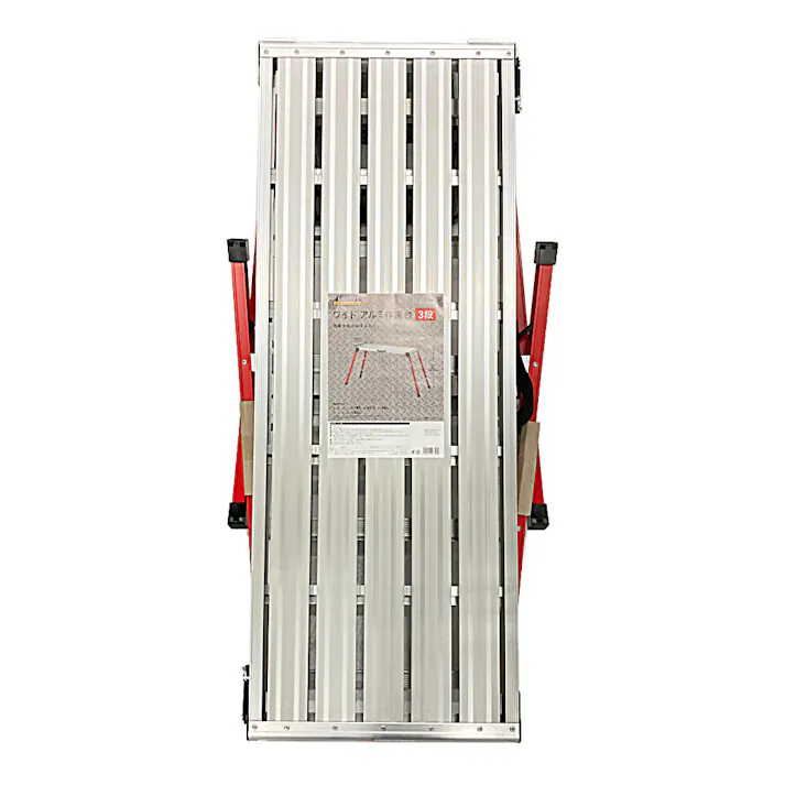 KUROCKER’S ワイドアルミ作業台 3段 レッド/ブラック