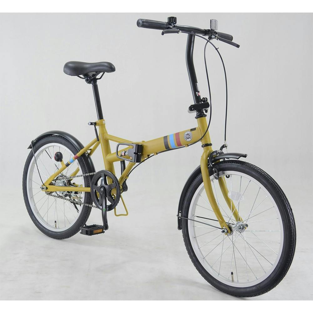 カインズ 折りたたみ自転車 着脱式カゴとダイヤルロック付