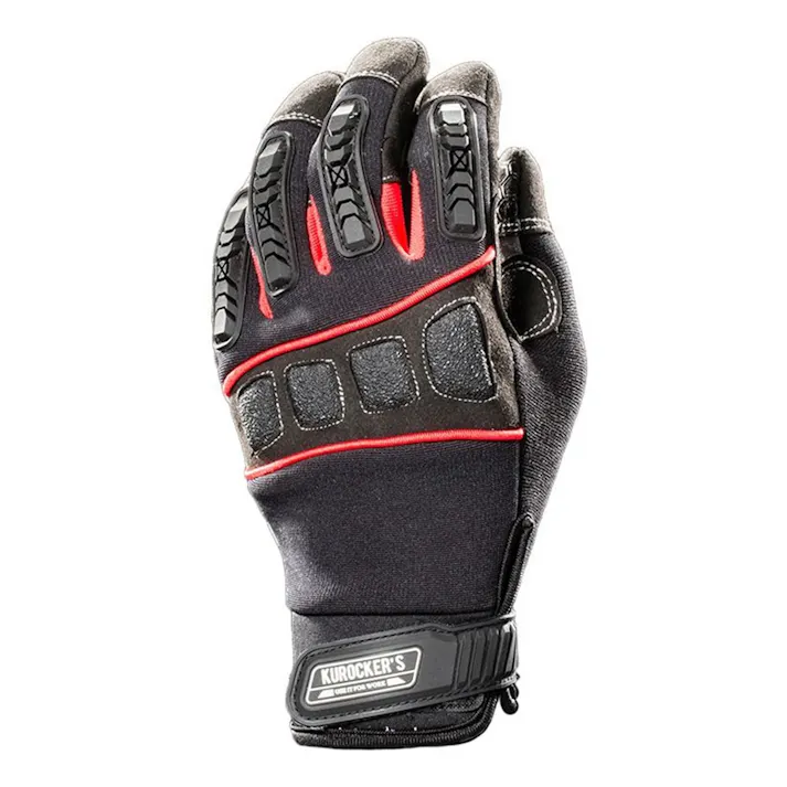 KUROCKER’S 指保護滑止めワークグローブ ブラック M