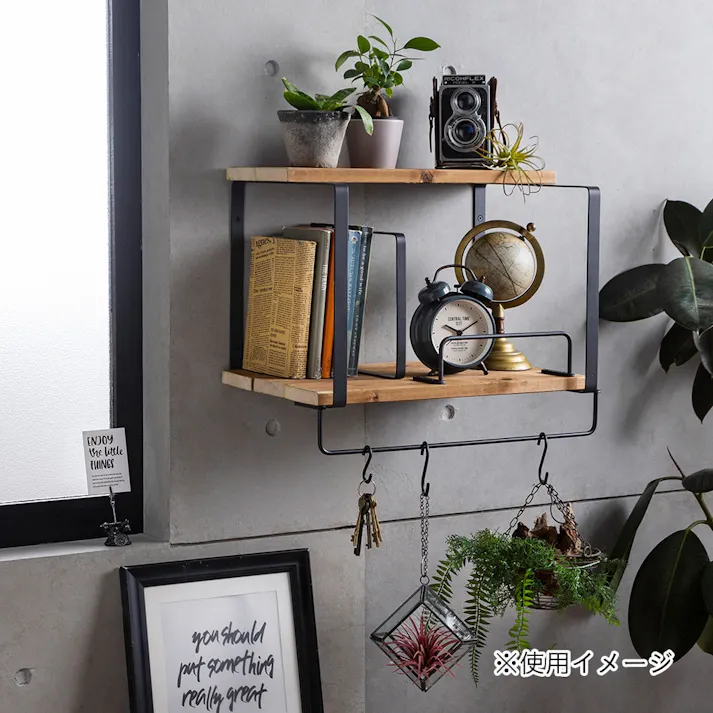 Kumimoku スクエアブラケット ビンテージブラウン 大