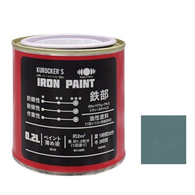 KUROCKER’S シリコン IRON PAINT 鉄部 油性塗料 スモークグレー 0.2L(販売終了)