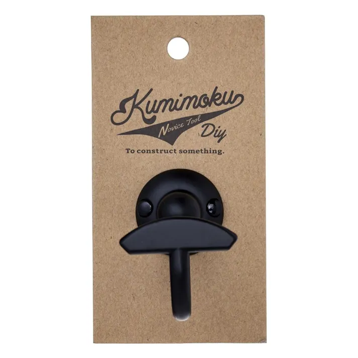 カインズ Kumimoku アイアンコートフック シングル ブラック