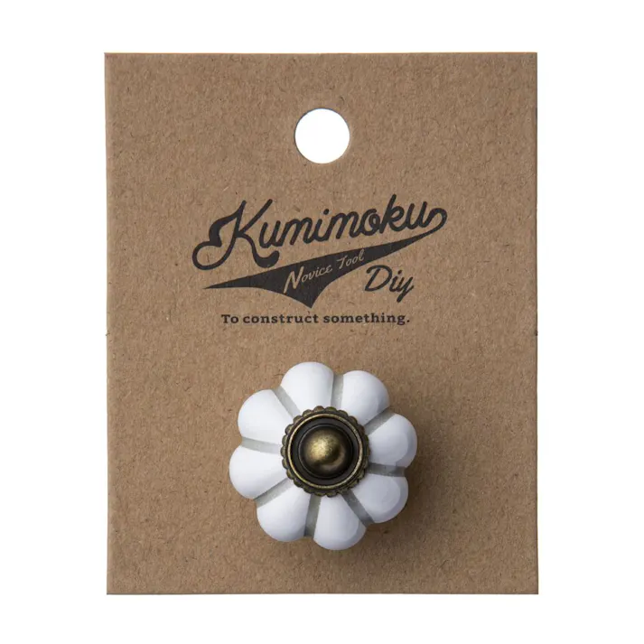 カインズ デザインノブ 花形 ビンテージ シルバー