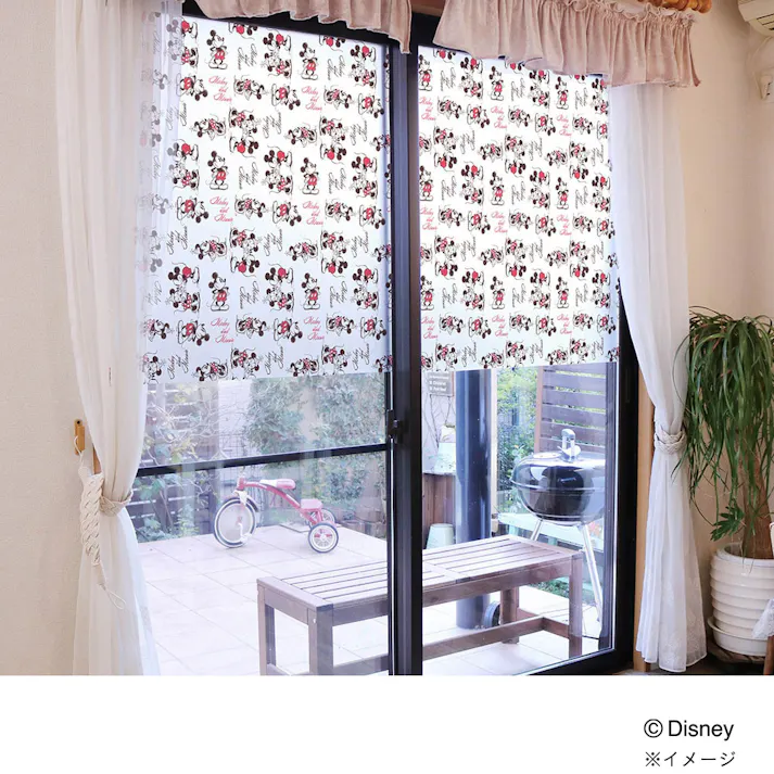 カインズ ディズニー 窓フィルム ミッキー&ミニー 幅92cm×長さ90cm