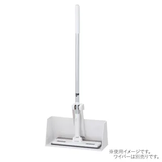 ちりとりにもなるフローリングワイパー用スタンド ホワイト
