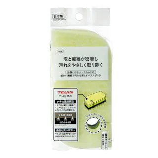 細かい繊維で汚れを落とすバススポンジ