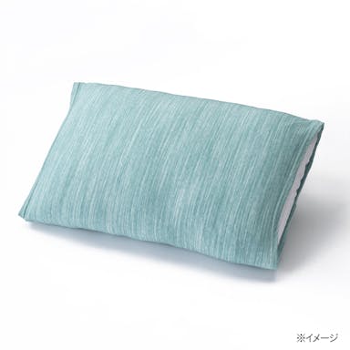 保湿・消臭やわらかニット枕カバー(筒型)ブルー