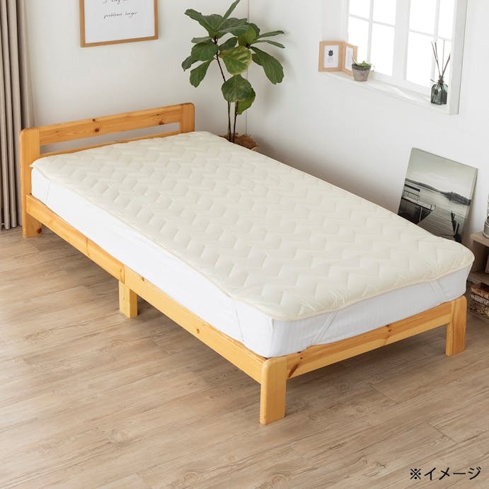 抗菌防臭 丸洗いできるベッドパッド シングル 100×200(販売終了)