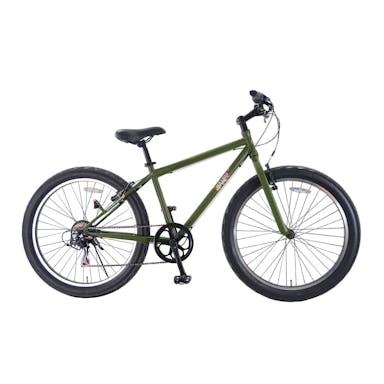 【自転車】ファットバイク バンフ BANFF 26インチ 外装6段 カーキ