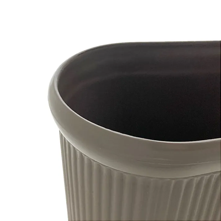 楕円型ダストボックス 8.5L ブラウン