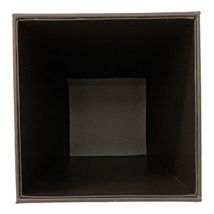 レザー調くず入れ 角 ブラウン