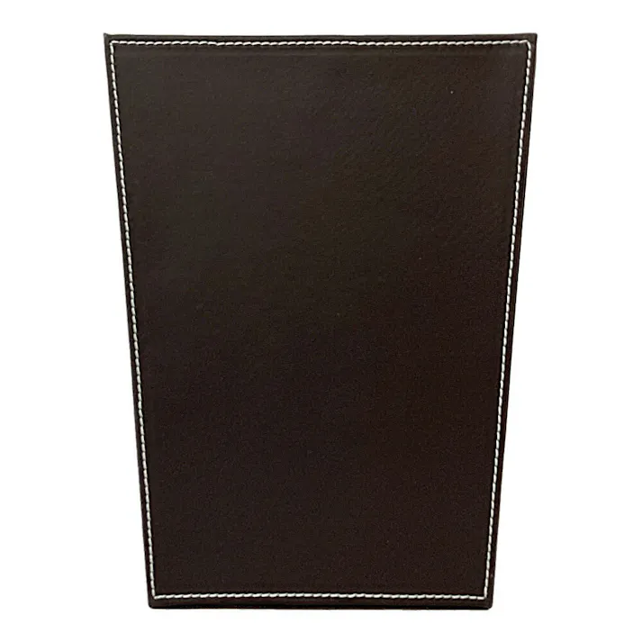 レザー調くず入れ 角 ブラウン