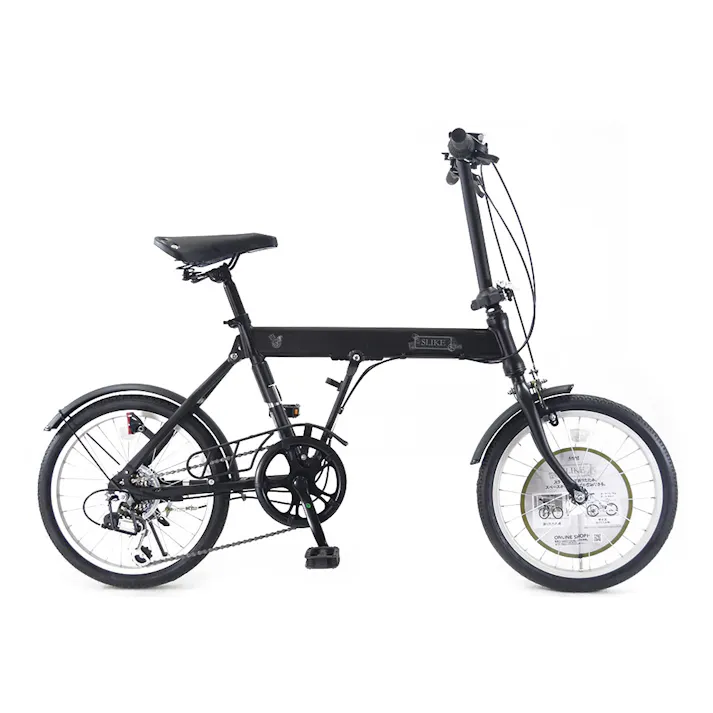 【自転車】折りたたみ自転車 スライク SLIKE 18インチ 外装6段 ブラック