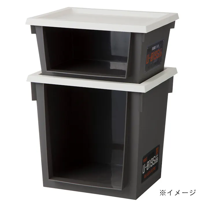 Kumimoku ツールラック 浅型 グレー 幅39cm 奥行31cm 高さ18cm