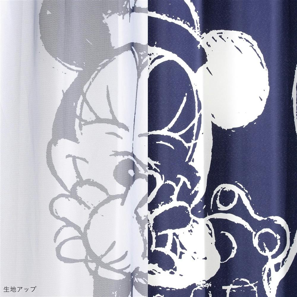 葵 ミッキー＆ミニー 100×210cm 4枚組セットカーテン(販売終了