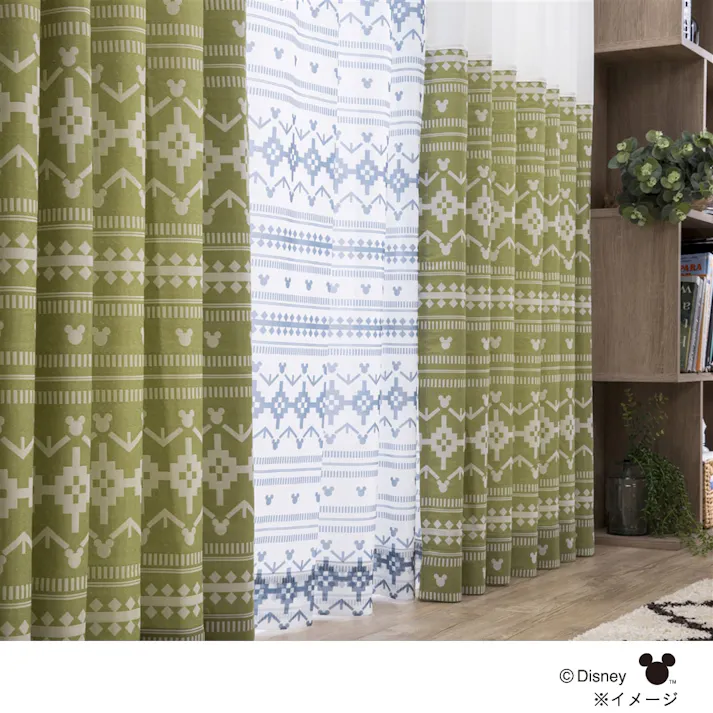 ディズニー ミッキーマウス ジオ 100×230cm 4枚組セットカーテン