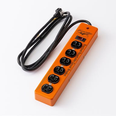 Kumimoku 6個口 スチールACタップ ストレート オレンジ