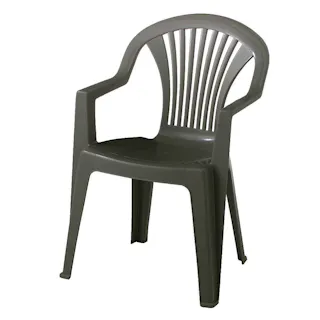 カインズ プラスチックチェア リド ダークグリーン