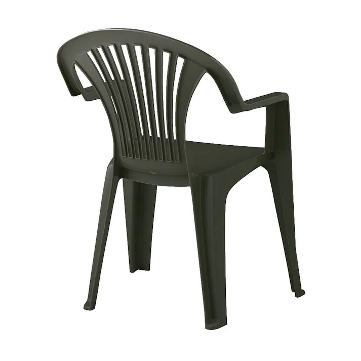 カインズ プラスチックチェア リド ダークグリーン