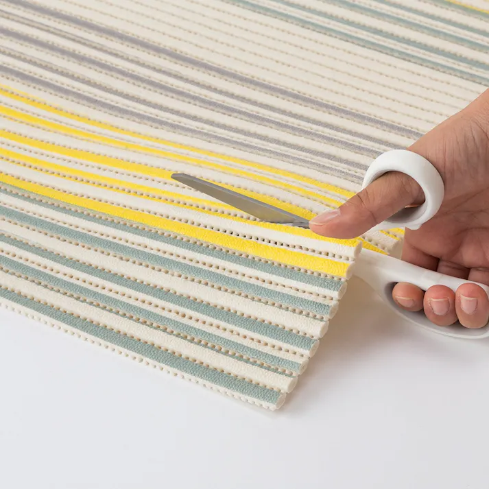 抗菌防カビクッションマット ストライプ 80×170