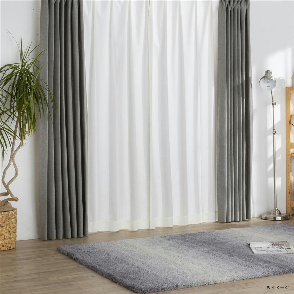 総額2万 裏地付き カーテン カインズ 遮光 禁煙 ペット無 プライバシーレース 陽射しを遮る裏地カーテン 105×173cm 1枚入 | カーテン