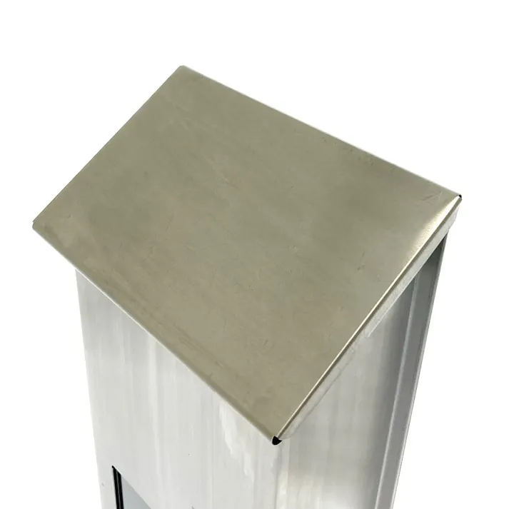 ステンレスポスト タテ型 小 シルバー CG-101 郵便ポスト 幅18cm 高さ34.5cm 奥行9.5cm