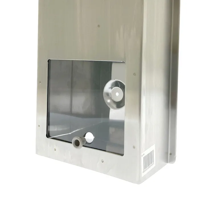 ステンレスポスト タテ型 小 シルバー CG-101 郵便ポスト 幅18cm 高さ34.5cm 奥行9.5cm