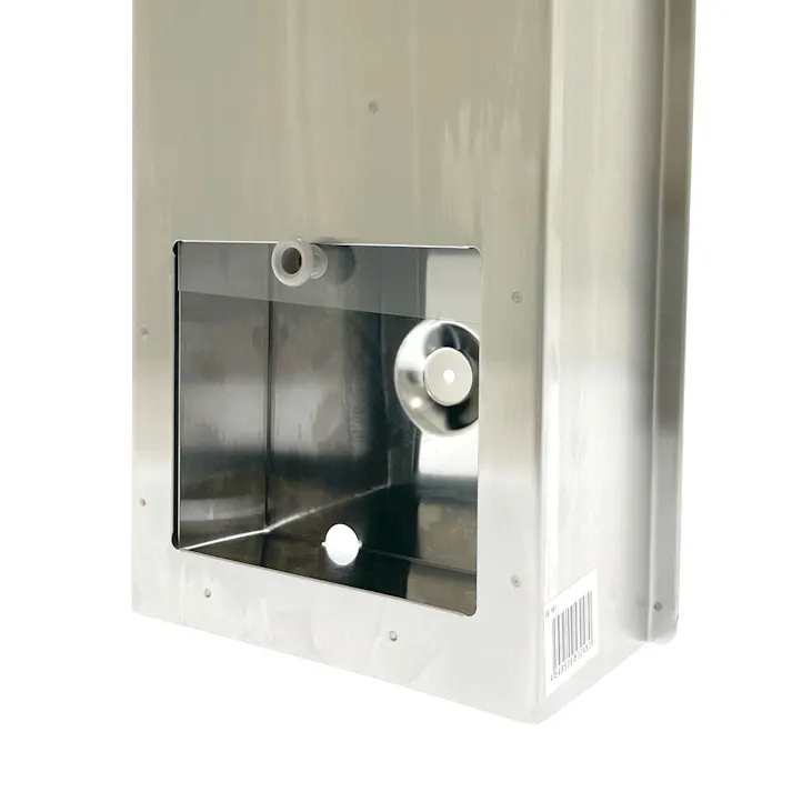 ステンレスポスト タテ型 小 シルバー CG-101 郵便ポスト 幅18cm 高さ34.5cm 奥行9.5cm