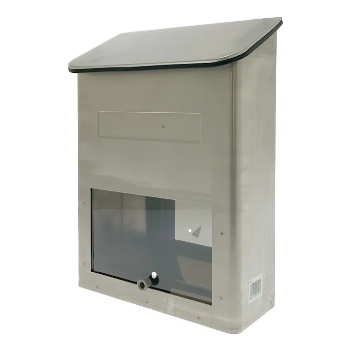 ステンレスポスト タテ型 中 シルバー CG-201 郵便ポスト 幅25cm 高さ33.5cm 奥行11.5cm