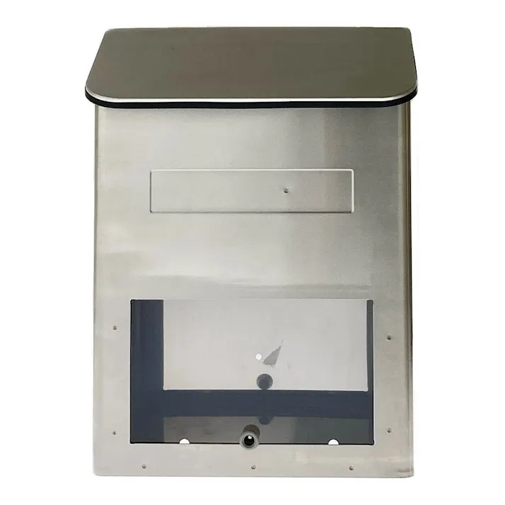 ステンレスポスト タテ型 中 シルバー CG-201 郵便ポスト 幅25cm 高さ33.5cm 奥行11.5cm