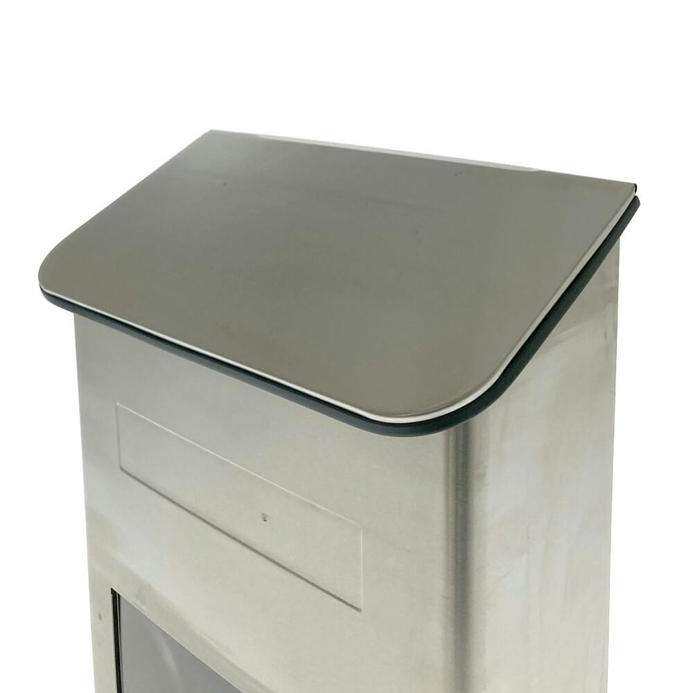 ステンレスポスト タテ型 中 シルバー CG-201 郵便ポスト 幅25cm 高さ