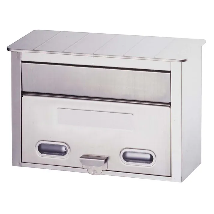 ステンレスポスト 屋根型 シルバー CG-301 郵便ポスト 幅36cm 高さ24.5cm 奥行16.5cm