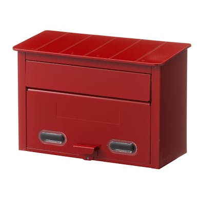 スチールポスト 屋根型 レッド